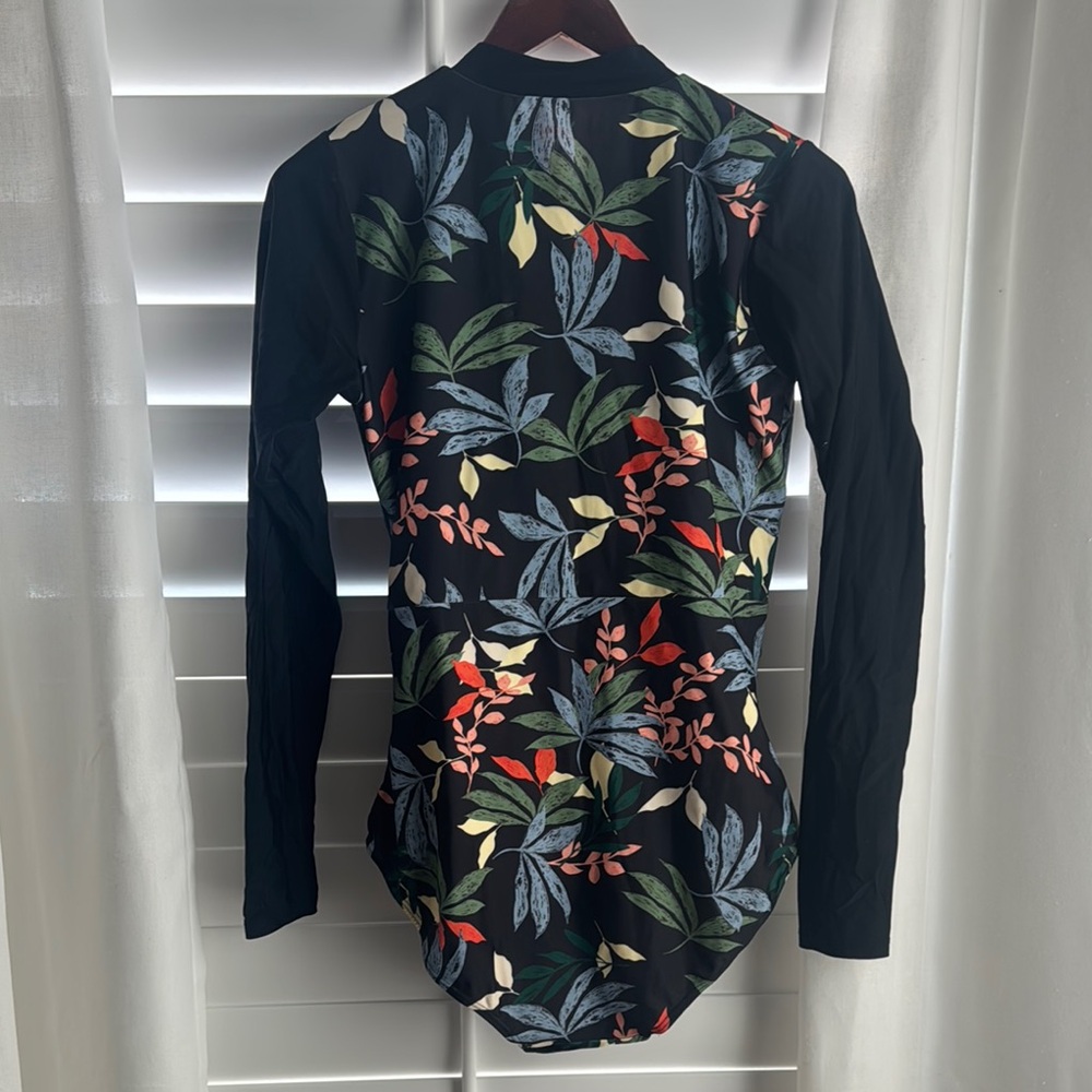 Floral Long Sleeve One Piece Swimsuit | Size 14 | New with Tags - Picture 7 of 7